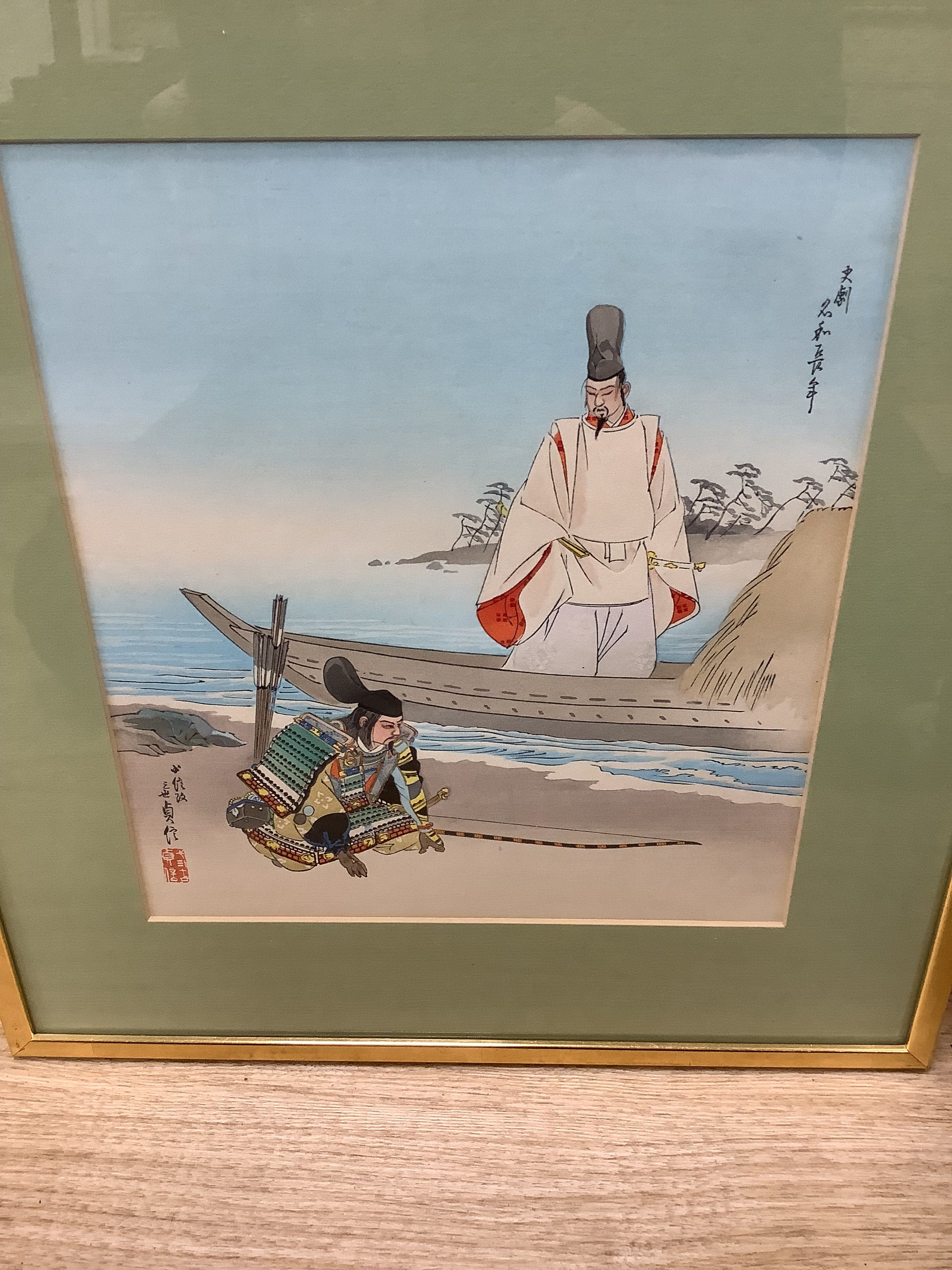 Six Japanese woodblock prints,